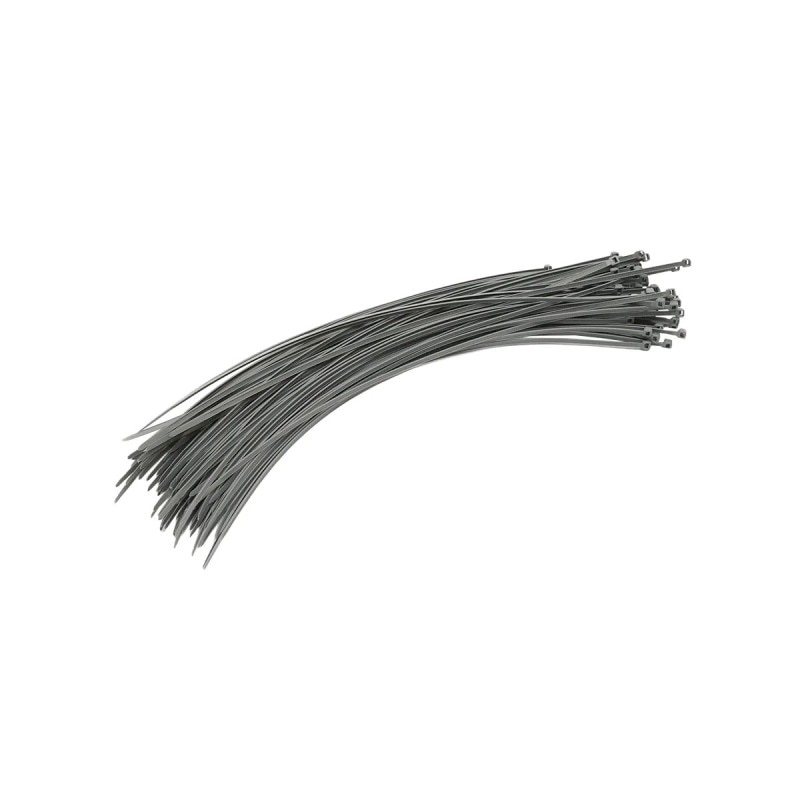 Set 100 Coliere Gri, Plastic, Dimensiune 380x4.8 mm, Miromoto® - eMAG.ro