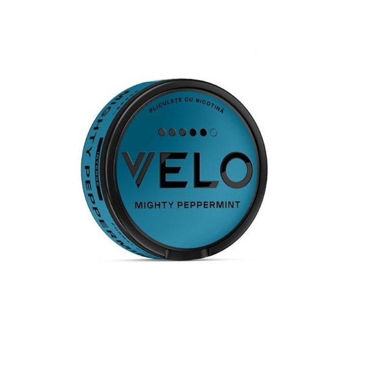 Pouch VELO cu nicotina - MIGHTY PEPPERMINT, 20 pliculete, 14 mg/pliculet cu nicotina, aroma menta si mentol