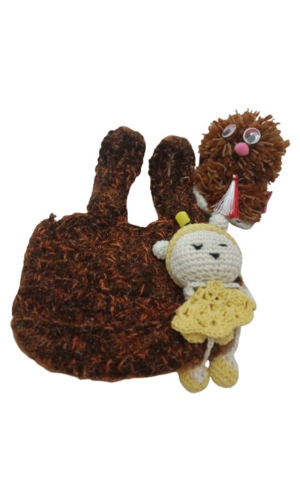 Marta táskakészlet 25 cm-es babával és játékkal, Gyapjú, Többszínű, 30 x 20 cm