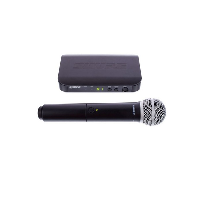 Sistem profesional wireless original Shure BLX24/PG58 S8, microfon si receiver