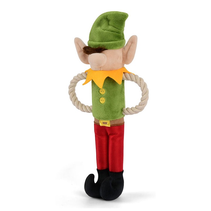 Jucarie cu sunete pentru caini P.L.A.Y. Merry Woofmas, elf 29 cm