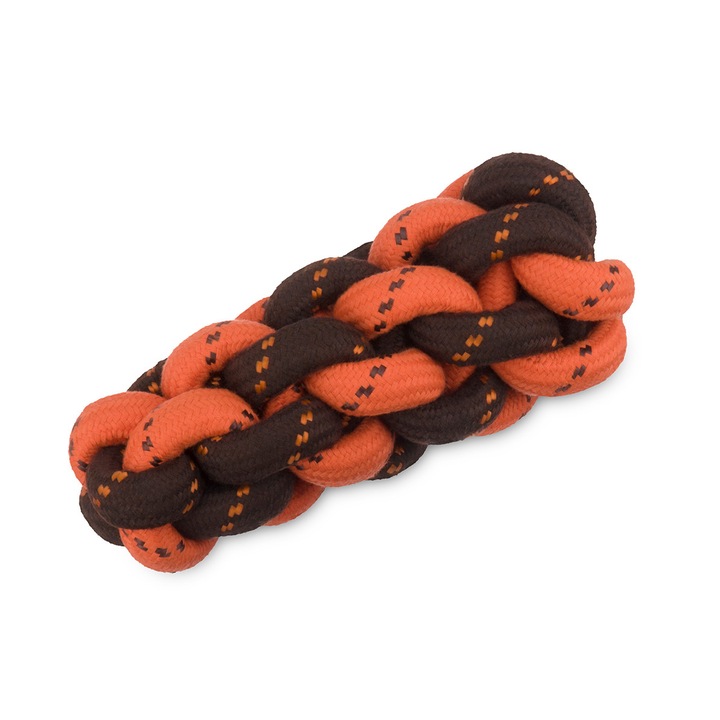 PLAY Scout & About kutyajáték, piros kötél, barna narancssárgával, 14 cm