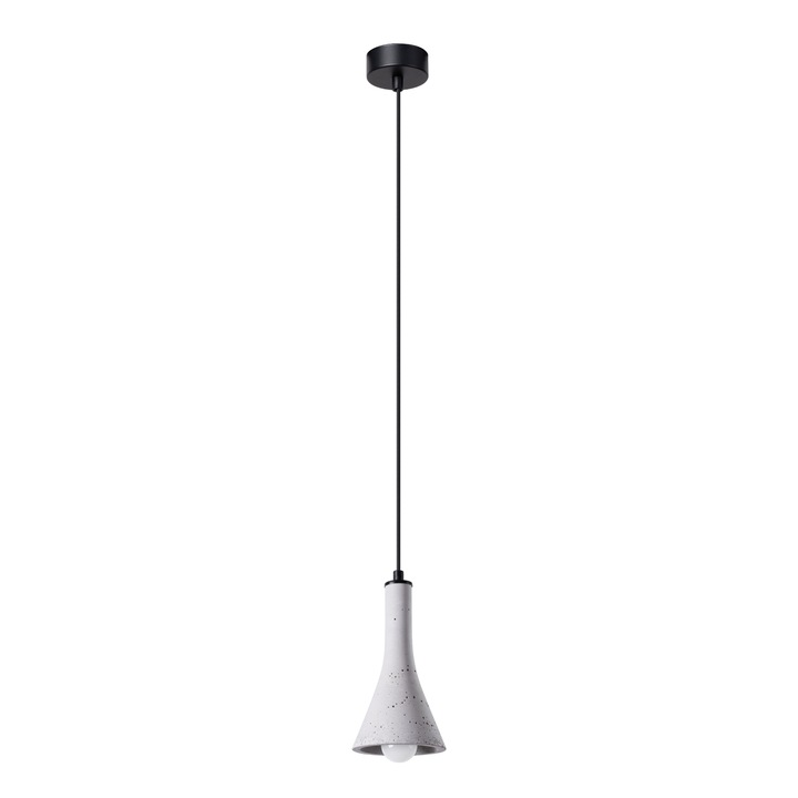 Lustra suspendata Sollux Lighting REA, beton, negru, 1 abajur