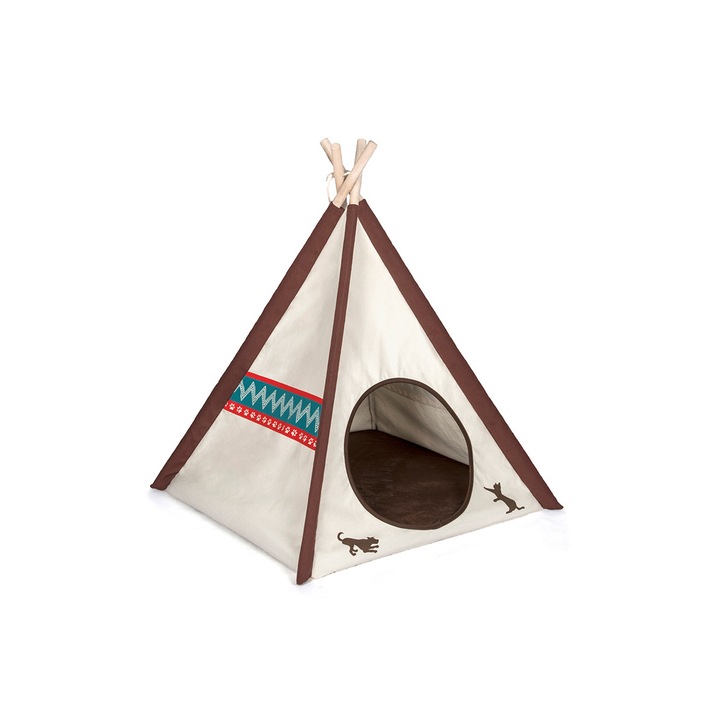 Палатка за котки и кучета PLAY Teepee Tent, Classic 63x63x74 см
