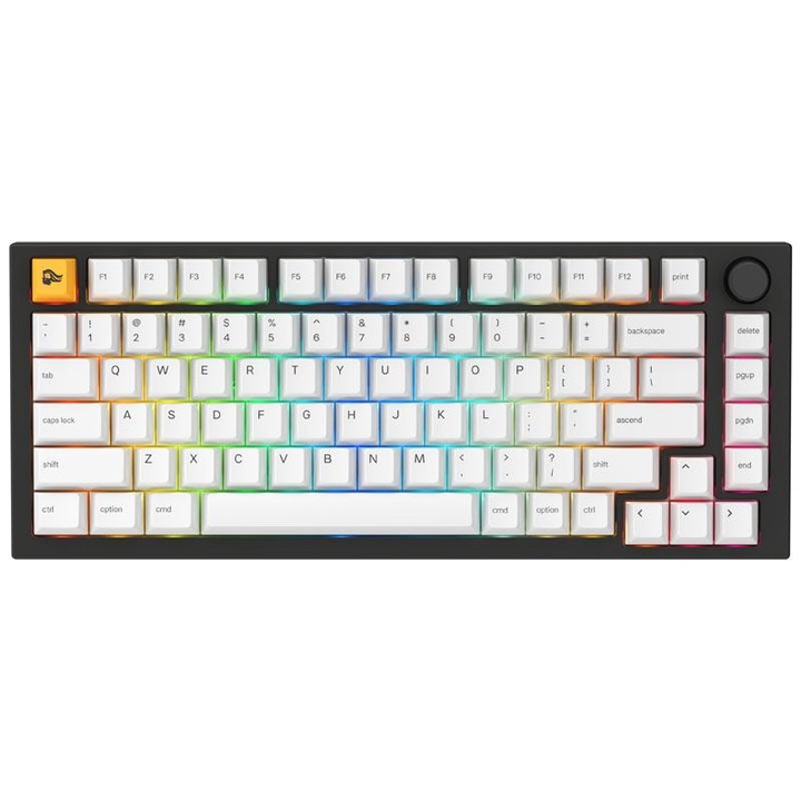 Tastatura mecanica glorioasa GMMK Pro black Slate prebuild Edition-alb-negru