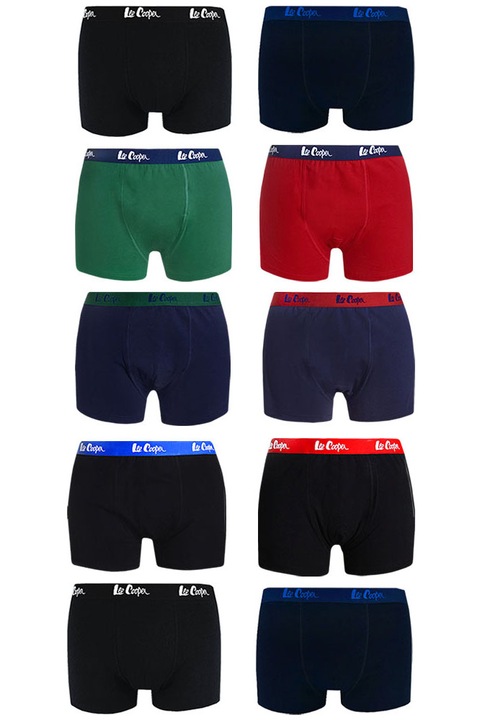 Lee Cooper boxer férfi pamut rövidnadrág, többszínű, 10 db M-es méret