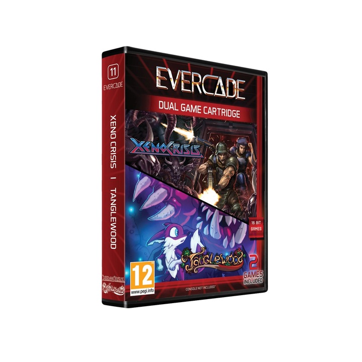 Joc, Multi Game Cartridge, Evercade #11, Xeno Crisis and Tanglewood, 2in1, Retro