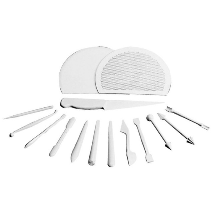 15 darabos szett torták marcipán díszítéséhez