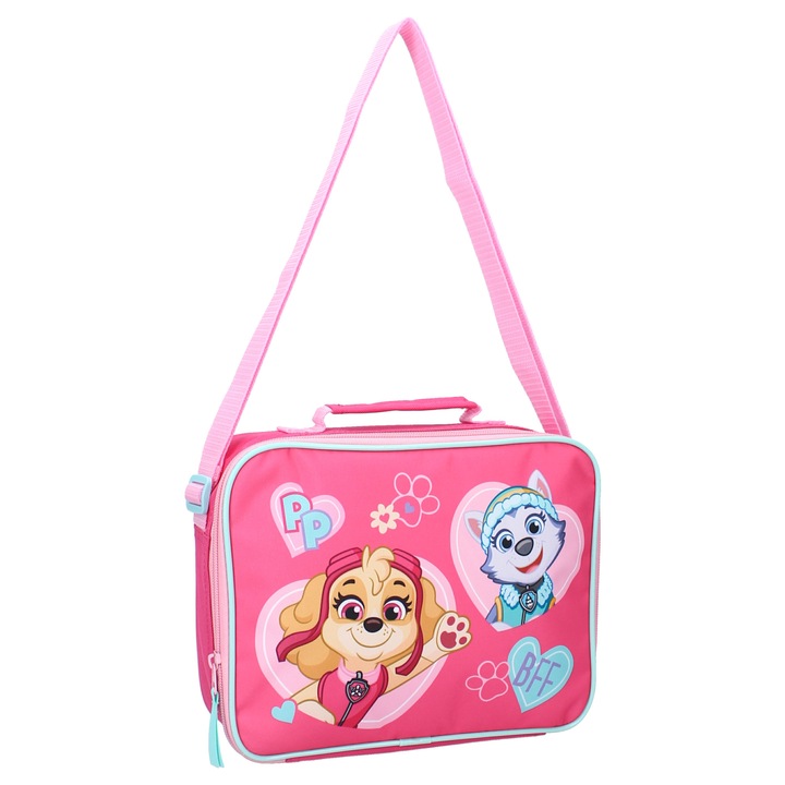Thermal zacskó uzsonnához, 19x25x8 cm, tarka, Paw Patrol Happy Girls Club