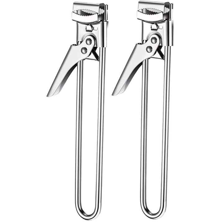 Комплект от 2 отварачки за консерви, Sunmostar, неръждаема стомана, 19x3,3 см, сребро