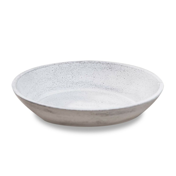 Украса за център на маса Versa, MDF дърво, Бял, 26x5x26см