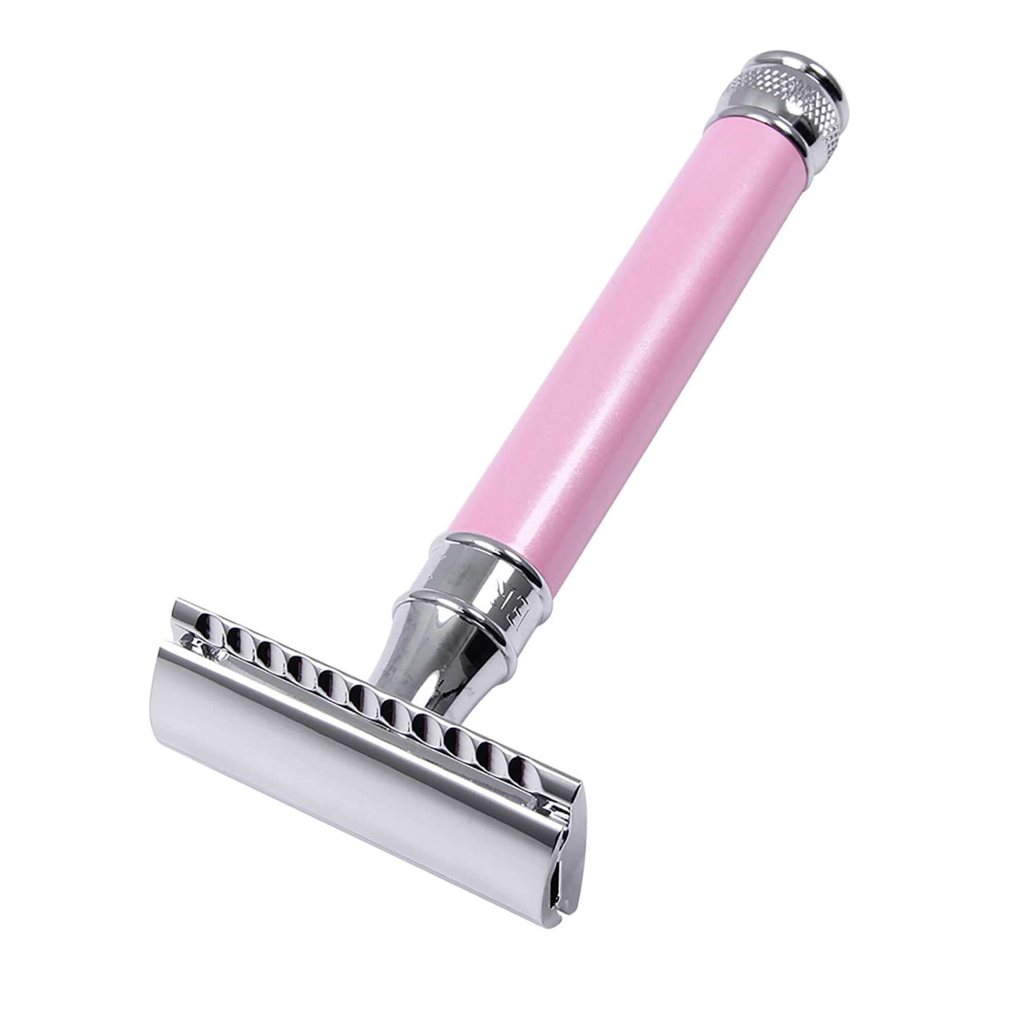 Aparat de ras clasic, Lama inclusa, 101 mm, Roz/Argintiu - eMAG.ro