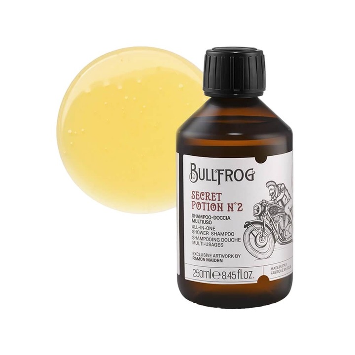 Többfunkciós férfi tusfürdő, Bullfrog, N2, 250 ml