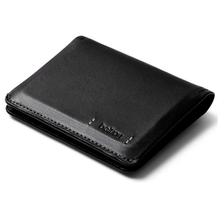 Портфейл Bellroy, Кожа, 95x80мм, Черен