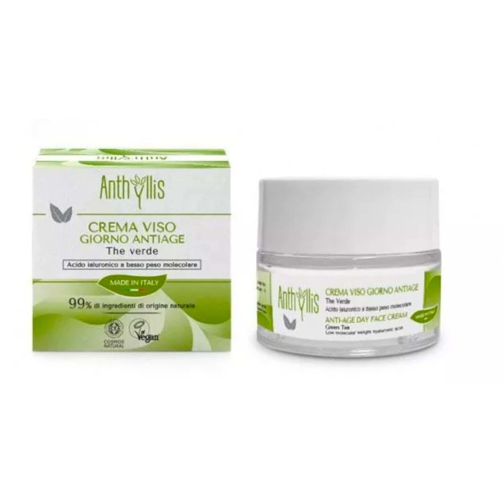 Crema de fata anti-age Anthyllis, zi, acid hialuronic, ceai verde, 50ml