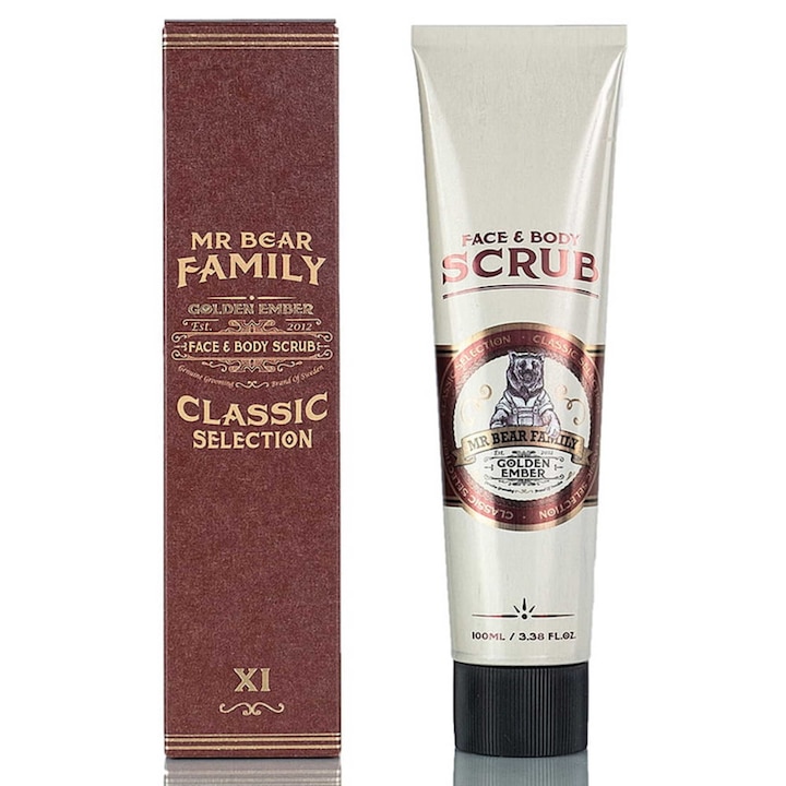 Scrub pentru corp si fata Mr Bear Family, 100ml