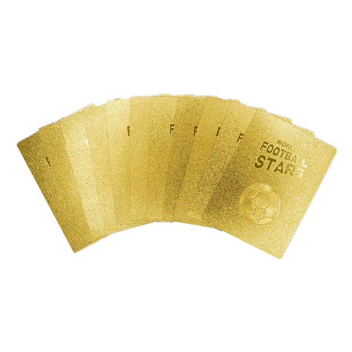 Kártya, 55 db, UEFA Bajnokok Ligája modellgyűjtemény kártyakészlet, arany