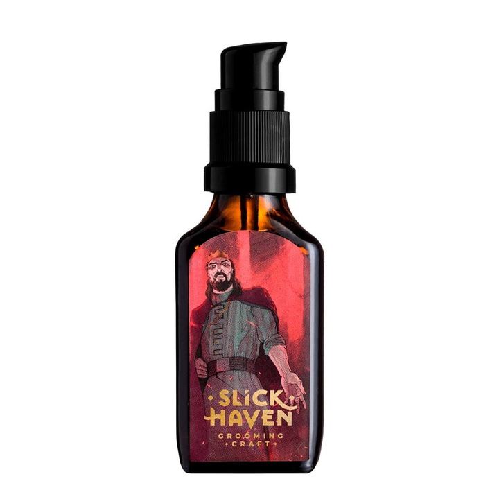 Масло за брада, Slickhaven Bloody Monarch, аромат тютюн/кожа, 30мл