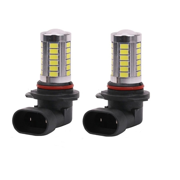 Set 2 lampi de ceata auto, H8/H11, 6500K, LED, IP67, 1400 lumeni, Alb