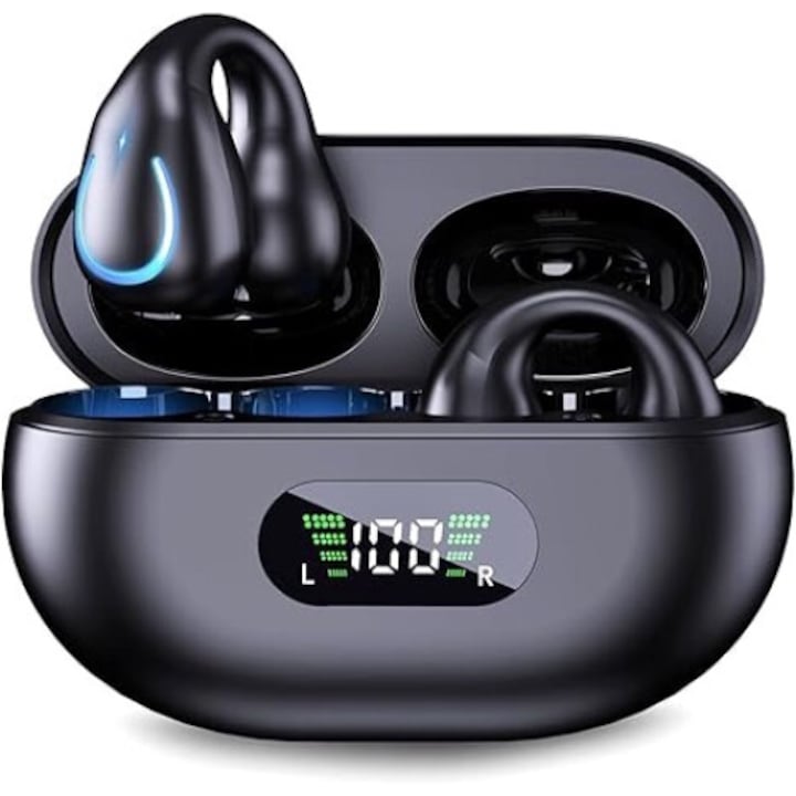 Casti Audio pentru Copii, PowerLocus Buddy cu 85db volum limitat microfon incorporat Albastru