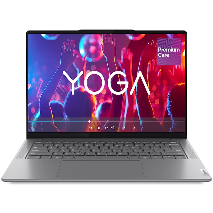 Laptop Lenovo Yoga Pro 7 14AHP9 cu procesor AMD Ryzen™ 7 8845HS pana la 5.1GHz, 14.5", 3K, IPS, 120Hz, 16GB LPDDR5x, 1TB SSD, AMD Radeon™ 780M Graphics, No OS, Luna Grey