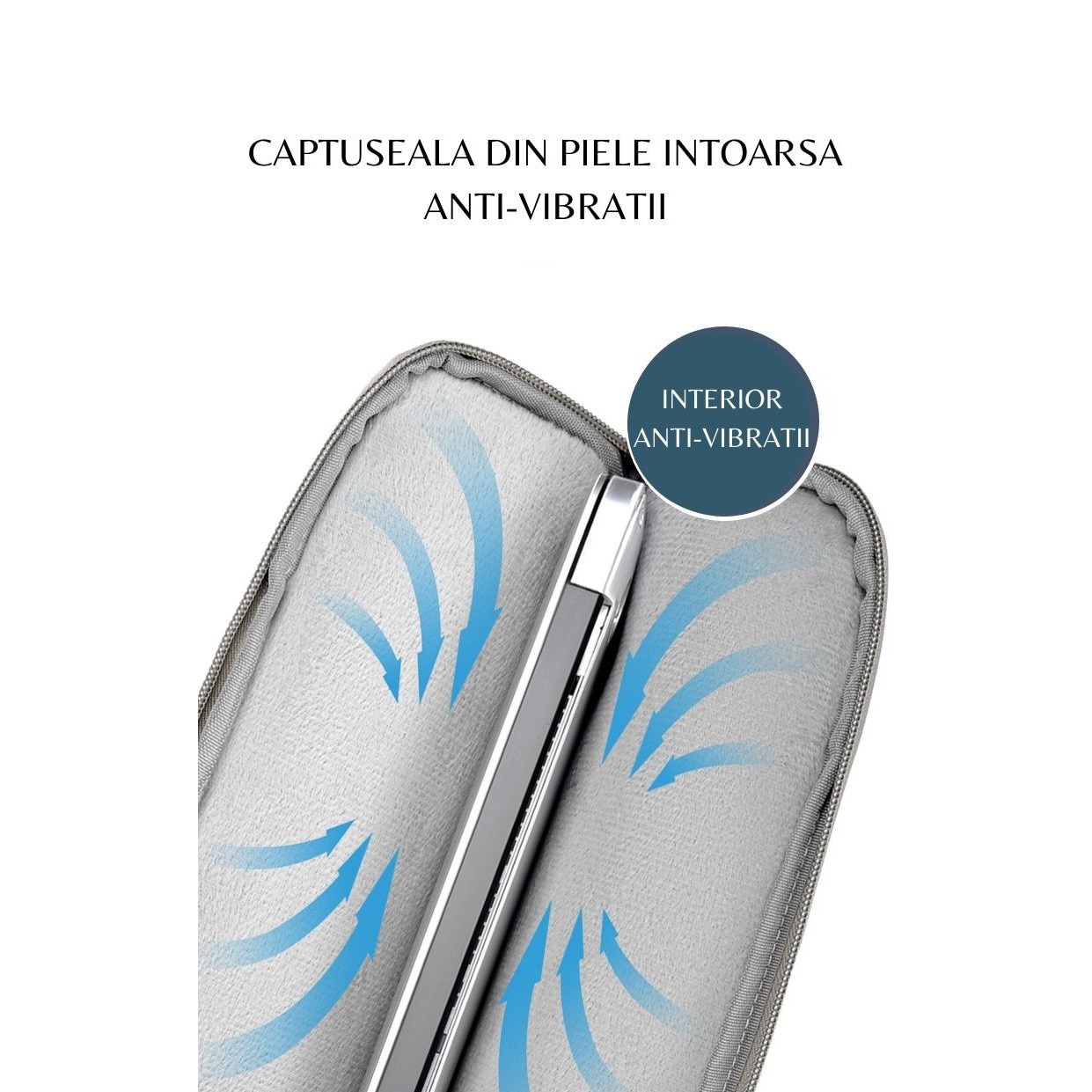 Geanta Laptop, HITTERGEM® Dama Slim Eleganta din Piele Ecologica Impermeabila, Geanta Laptop 15.6 Inch Rezistenta la Taieturi, Geanta Laptop cu 4 Compartimente pentru Birou si Uz Zilnic, Design Modern 40x30x3 cm, Gri Inchis