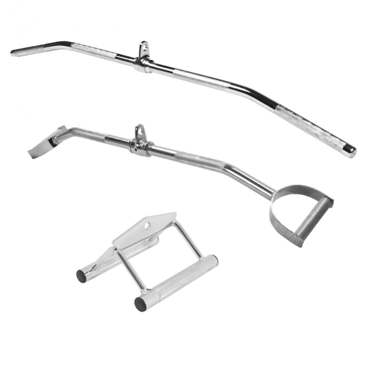 Set 3 bare de helcometru cu maner V, Gorilla Sports