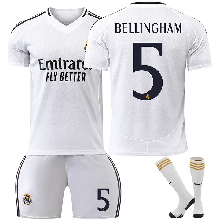 Детски спортен екип Real Madrid Bellingham, Бял