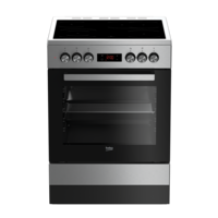 Aragaz electric Beko FSM67320GXS,4 zone de gatit, Vitroceramica, SteamShine, afisaj LED, 8 functii, clasa energetica A, 60cm, Inox