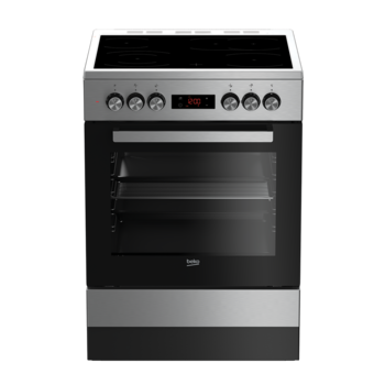 Aragaz electric Beko FSM67320GXS,4 zone de gatit, Vitroceramica, SteamShine, afisaj LED, 8 functii, clasa energetica A, 60cm, Inox