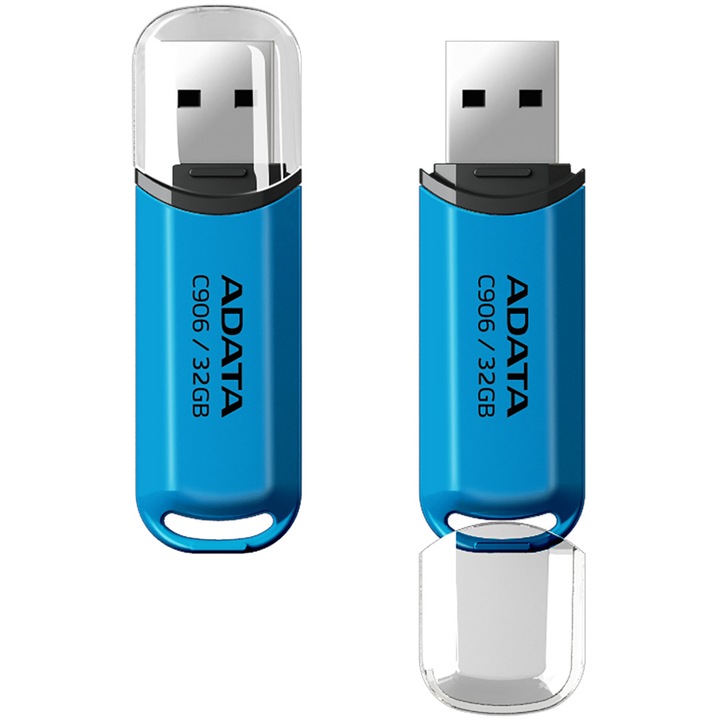 USB памет ADATA C906, 32GB, USB 2.0, Син