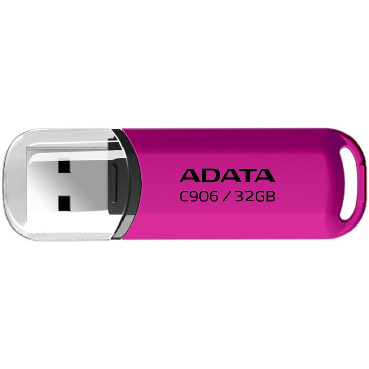 USB памет ADATA C906, 32GB, USB 2.0, Розов