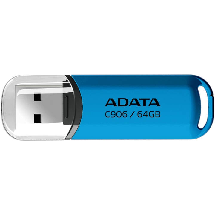 USB memóriakártya ADATA C906, 64 GB, USB 2.0, kék