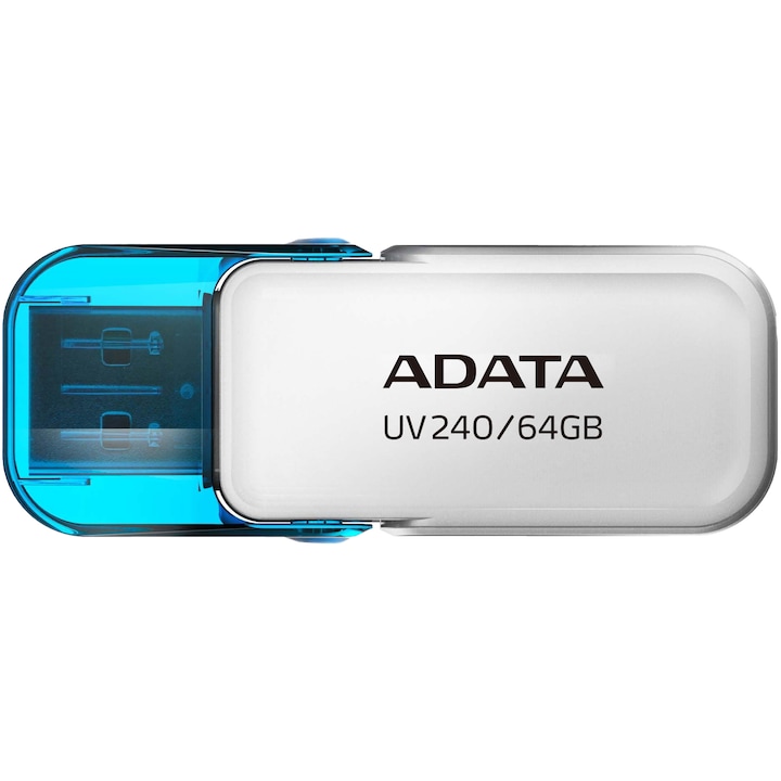 USB памет ADATA UV240, 64GB, USB 2.0, Бял