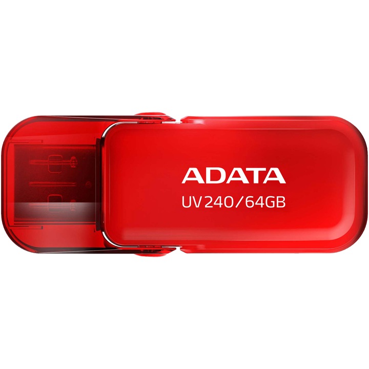 USB памет ADATA UV240, 64GB, USB 2.0, Червен