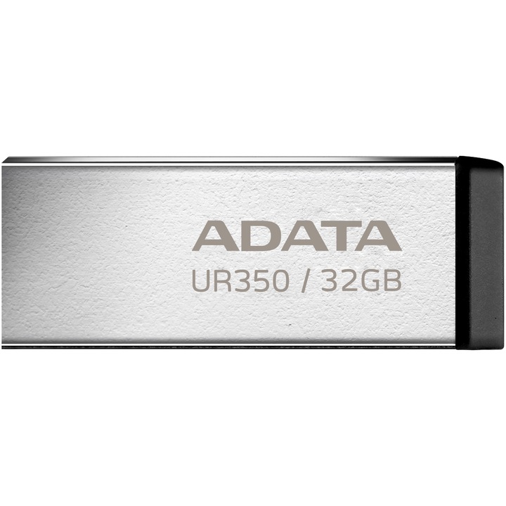 USB памет ADATA UR350 metallic, 32GB, USB 3.2, Сребрист/Черен