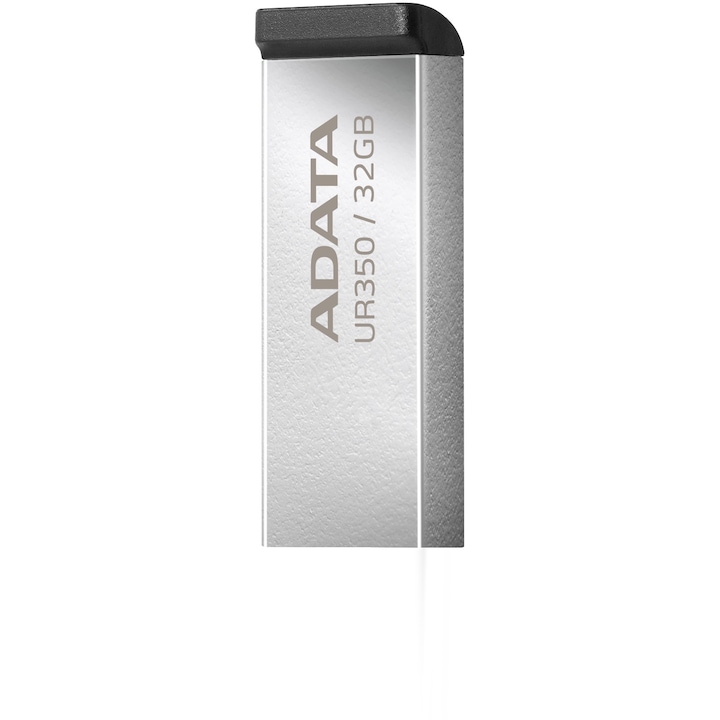 Memorie USB ADATA UR350 metalic, 32GB, USB 3.2, argintiu/negru