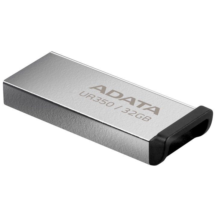 Memorie USB ADATA UR350 metalic, 32GB, USB 3.2, argintiu/negru