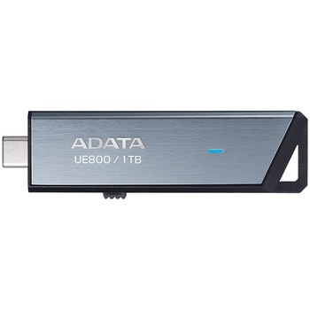 Memorie USB ADATA UE800 metalic, 1TB, USB Type-C, R/W up to 1000MB/s, argintiu