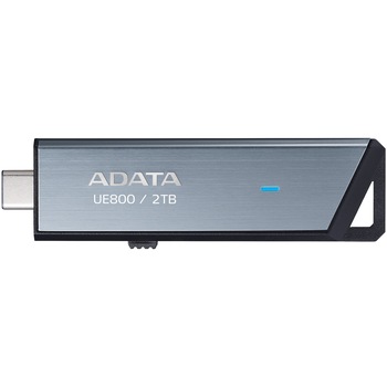 Memorie USB ADATA UE800 metalic, 2TB, USB Type-C, R/W up to 1000MB/s, argintiu