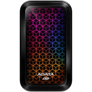 SSD extern ADATA SE770G RGB, 2TB, USB 3.2 Gen2 Type-C, negru