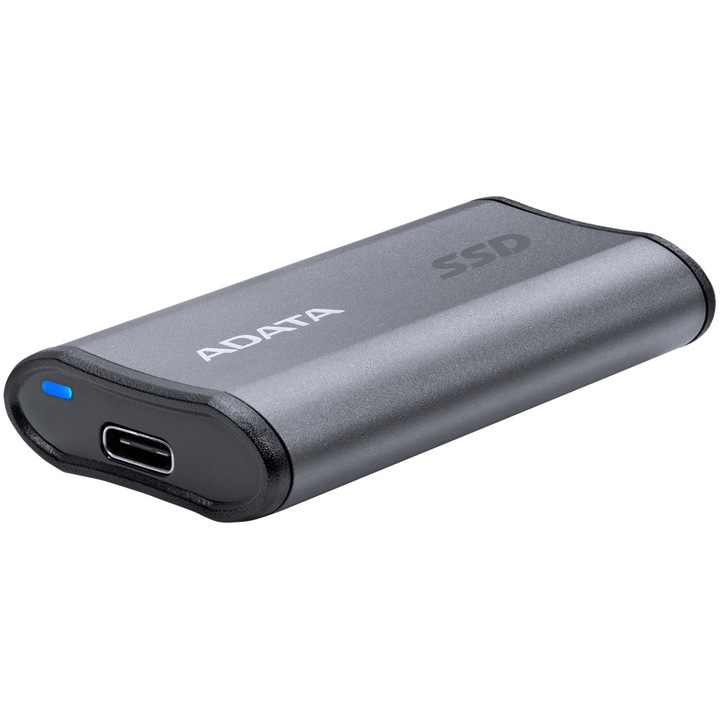 Външен SSD ADATA SE880 RGB, 4TB, USB 3.2 Gen2 x2 Type-C, Сив