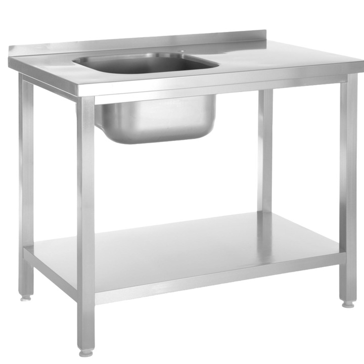 Chiuveta cu vas, Hendi, Inox, 800x600x850 cm, Argintiu