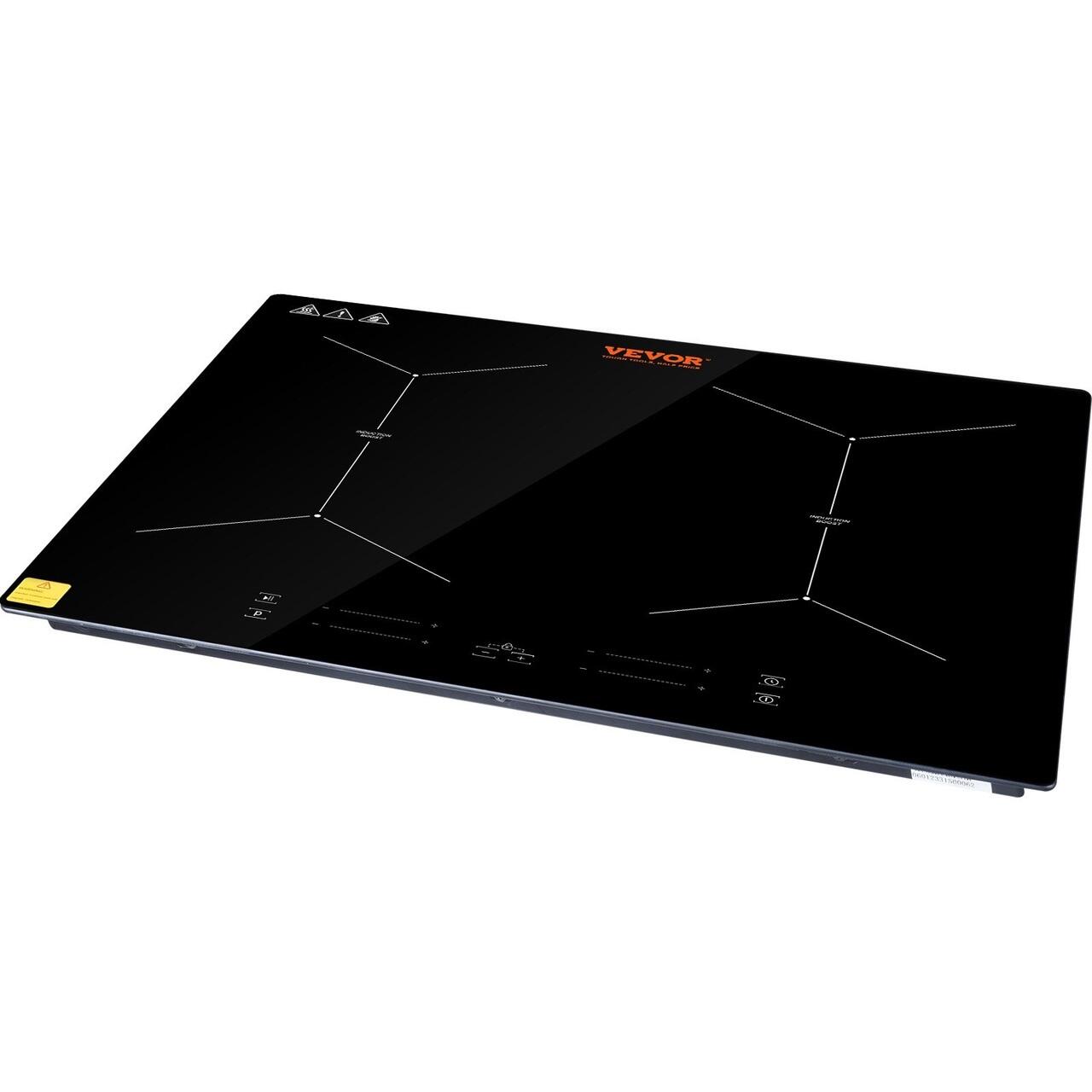 Aragaz VEVOR 24 inch (61,0 cm) cu 4 arzatoare ceramice, negru