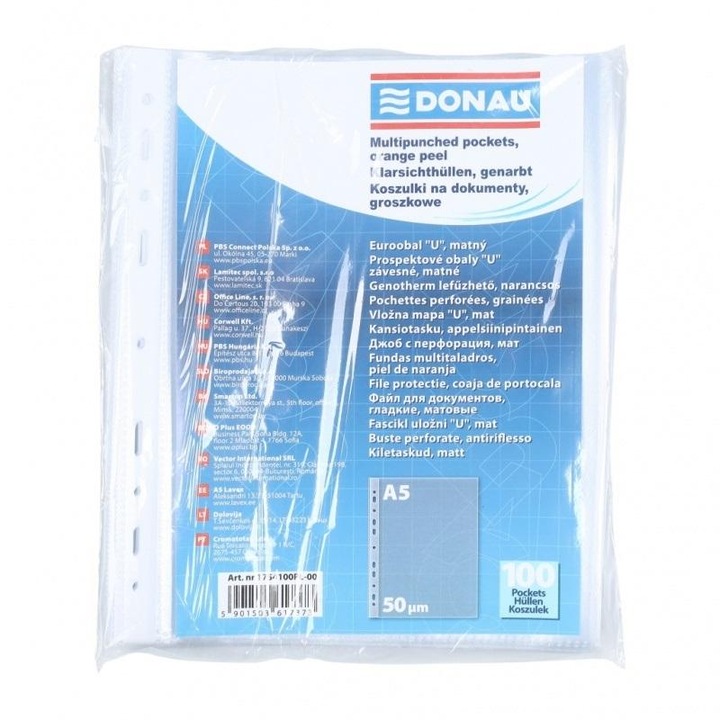 Huse plastic Donau A5 multicolor 50m set 100 buc