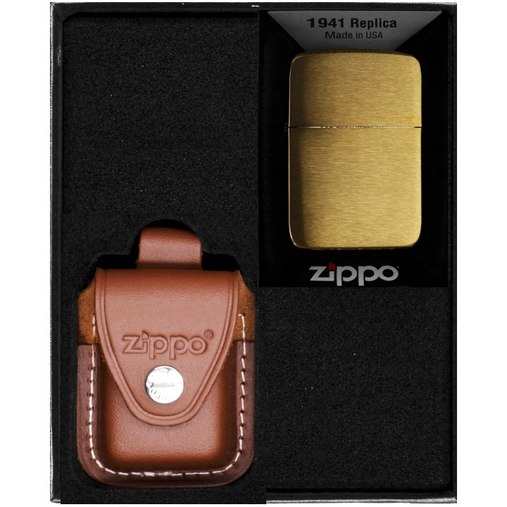 Set bricheta cadou, Zippo, Cu benzina, Auriu