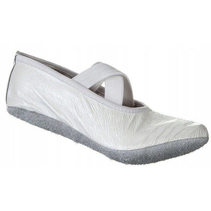 Pantofi sport dama Jadar, piele naturala, elastici, alb, 43