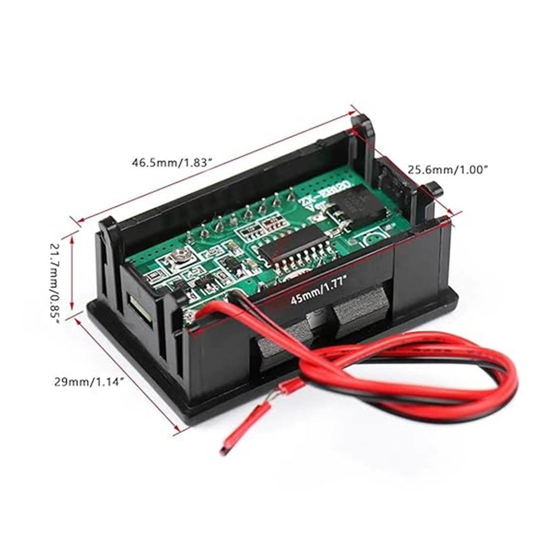 Индикатор на заряд на батерии, Волтметър за вграждане, 7VDC, 100VDC ...