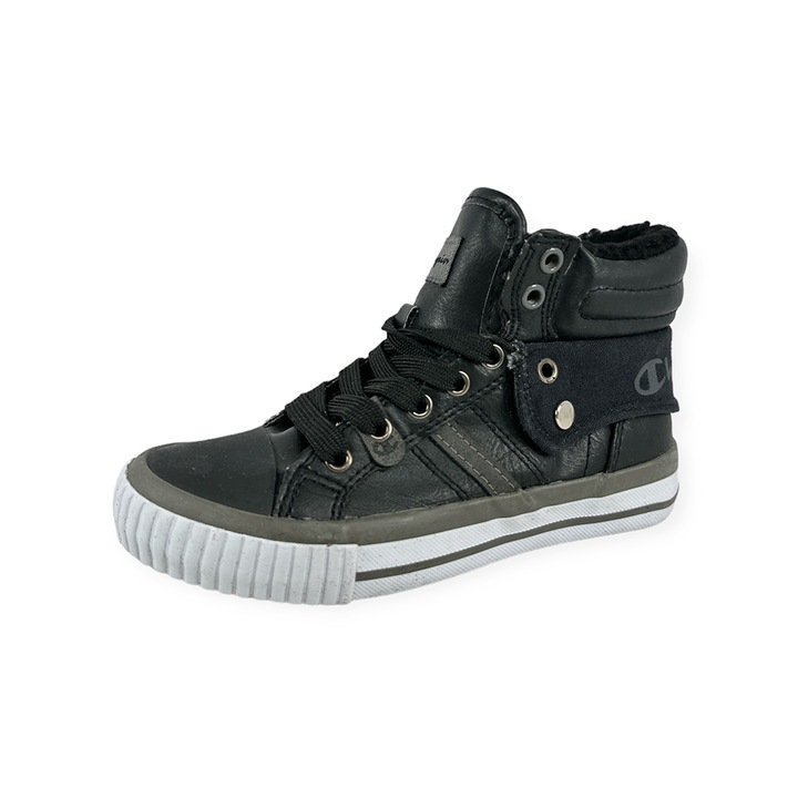 Adidasi copii Champion 53197 TC 4-2, 22-37, matlasati, inalti, negri