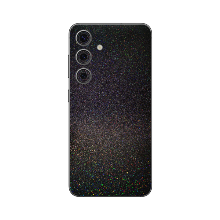 Folie iSkinz pentru Samsung Galaxy S24 - Black Galactic Gold, 360 Cut, Skin Adeziv Full Cover, Protectie Carcasa Spate si Laterale